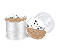 BEADNOVA White 1mm Polyester Beading-Cord, 200m for Bracelets Jewelry Making