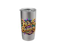 Beads, Bourbon, Mardi Gras, Let The Party Begin Stainless Steel Insulated Tumbler
