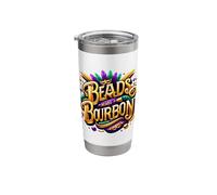 Beads, Bourbon, Mardi Gras, Let The Party Begin Stainless Steel Insulated Tumbler