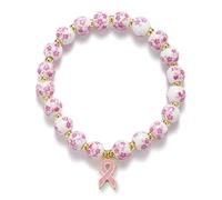 Beads Bow Charm Bracelet for Women Flower Vintage Bracelet Handmade Stretch Gold Beaded Dainty Romantic Jewelry Gift, 6in, Resin, crystal