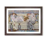 Beads By Albert Joseph Moore Classic Painting Framed Print | A2 Walnut Framed Wall Art | Ready to Hang | Classic Historical Picture | Living Room Bedroom Lounge Office
