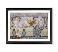 Beads By Albert Joseph Moore Classic Painting Framed Print | A4 Black Framed Wall Art | Ready to Hang | Classic Historical Picture | Living Room Bedroom Lounge Office