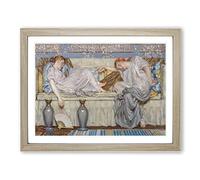 Beads By Albert Joseph Moore Classic Painting Framed Print | A4 Oak Framed Wall Art | Ready to Hang | Classic Historical Picture | Living Room Bedroom Lounge Office