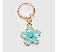 BEADS BY EDIE Flower Lace Charm in Blue & Gold One Size