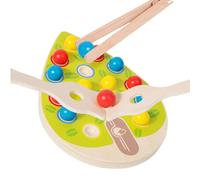Beads Color Sorting Game | Wood Clip Beads Color Sorting Game - Interactive Matching Toy Developing Fine Motor Skills for Toddler Preschoolers Girls Boys Classification Counting