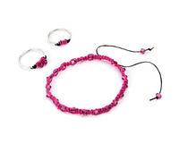 Beads Direct Fuchsia Macramé Knotted Rings Kit, Other, Pink, 23 x 15.5 x 2.5 cm