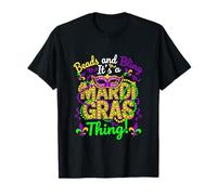 Beads It's A Mardi Gras Thing Colorful Masked Beads Parades T-Shirt