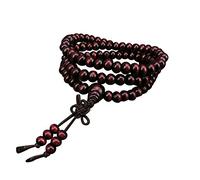 Beads Natural Wooden Bead Sandalwood 6mm Jewelry Bracelet 108 Bracelets Sensitive Earrings for Women (Brown, One Size)