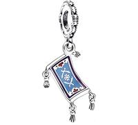 Beads R Us ® - Aladdin Magic Carpet Dangle Charm in S925 Sterling Silver & Enamel, Compatible with all European style Charm Bracelets, Anklets and Necklaces.