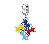 Beads R Us ® - Help unlock the mystery of autism with the Autism Puzzle Piece bead, Compatible with all European style Charm Bracelets and Necklaces.