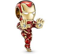 Beads R Us ® - Iron Man Charm Bead in Solid Sterling Silver S925, Compatible with all European style Charm Bracelets, Anklets and Necklaces.
