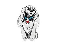 Beads R Us ® - Lady from Lady and the Tramp Bead/Charm in Sterling Silver S925 and Enamel, Compatible with European style Charm Bracelets, Anklets and Necklaces.