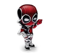 Beads R Us ® - Marvel at our Charm Beads in Sterling Silver S925 and Enamel, Deadpool Charm, Compatible with all European style Charm Bracelets, Anklets and Necklaces.