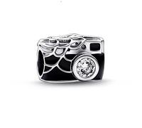 Beads R Us ® - Marvel at our Charm Beads in Sterling Silver S925, Spider-Man Camera Selfie with Enamel, Compatible with all European style Charm Bracelets, Anklets and Necklaces.