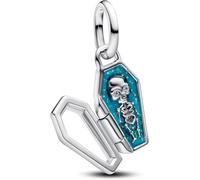 Beads R Us ® - Openable Coffin Charm, in Solid Sterling Silver S925 with 'Yours forever' engraved on the back, Compatible with all European style Charm Bracelets and Necklaces.