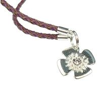 Beads R Us ® - Real Leather Clip & Clasp Opener - For snap clasps and Clips on Pandora, Biagi, Troll, and all European charm bracelets & Necklaces. (Purple Braided)