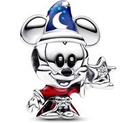Beads R Us ® Sorcerer Apprentice Mickey Charm in Sterling Silver and Enamel, Compatible with all European style Charm Bracelets, Necklaces & Anklets.