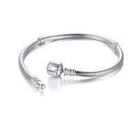 Beads R Us - Sterling Silver Charm Bracelet For Pandora Style European Charms, Clips and beads. 10 Size's Available. UK Seller. (Size, 23cm (9.1 inches)) (925)
