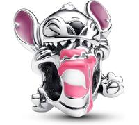 Beads R Us ® Stitch birthday cake Charm in Sterling Silver S925 with wonderful enamel finish, Compatible with all European style Charm Bracelets, Necklaces & Anklets.