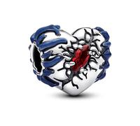 Beads R Us ® - stranger thing rift and vines Heart charm Bead that lead to the Upside Down, in Solid Sterling Silver Hallmarked S925, Compatible with all European style Charm Bracelets and Necklaces.