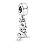Beads R Us ® - Thumper the Rabbit dangle Charm in Sterling Silver S925, Compatible with European style Charm Bracelets