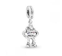 Beads R Us ® - Toy Story Buzz Lightyear Charm in Sterling Silver & Enamel, Compatible with all European style Charm Bracelets and Necklaces.