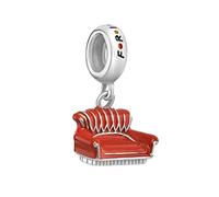 Beads R Us ® - TV Program 'Friends' Iconic Red Sofa Dangle Charm in Solid Sterling Silver S925, Compatible with all European style Charm Bracelets, Anklets and Necklaces.