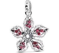 Beads R Us ® - Very strange thing this Slightly Smaller Demogorgon pendant charm with flower like jewelled head, in Sterling Silver Hallmarked S925, Compatible with all European style Charm Bracelets