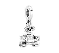 Beads R Us ® - Wall-E Dangle Charm in Sterling Silver S925 and Enamel, Compatible with all European style Charm Bracelets, Anklets and Necklaces.