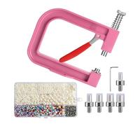 Beads Rivet Fixing Machine - Pearl Rhinestone Tool Kit, Making Applicator Handmade Rivet, Hand Press Pearl Tool with Size Colorful No Holes | for Jewelry Clothing Decoration Wedding Party Handbag