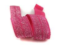 Beads4crafts 16mm GLITTER FOLD OVER ELASTIC *12 COLOURS* CRAFTS TRIMS DANCE COSTUME SPARKLE (Pink H3913, 5 Metres)