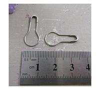 BEADS4CRAFTS CALABASH SAFETY PINS *5 COLOURS* FASTENERS 22mm LENGTH CRAFT DIY GOURD PEAR SHAPE SAFETY PIN (Silver (H2184), 100)