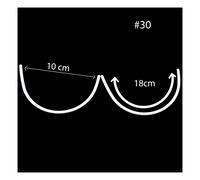 Beads4crafts WHITE PLASTIC UNDER WIRE REPLACEMENT BRA MAKING SUPPLIES LINGERIE REPAIR BROKEN (Sold in Pairs) (5, UK 30 (H3508))