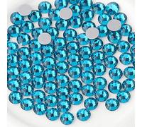 Beadsland 1440 PCS Flat Back Crystal Rhinestones Round Gems for Nail Art and Craft Glue Fix,Indicolite (SS6(1.9-2.1mm))