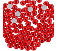 Beadsland 1440 PCS Flat Back Crystal Rhinestones Round Gems for Nail Art and Craft Glue Fix,Light Siam(SS16(3.8-4.0mm))
