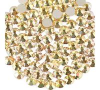 Beadsland 1440 PCS Flat Back Crystal Rhinestones Round Gems for Nail Art and Craft Glue Fix,Metal Sunlight (SS20(4.6-4.8mm))