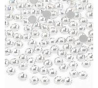 Beadsland 1440 Piece Flat Back Crystal Rhinestones Round Gems,1.3mm-6.5mm, Crystal (SS3(1.2-1.4mm))