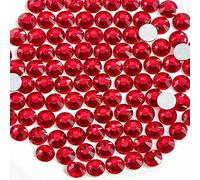 Beadsland 1440 Pieces Flat Back Crystal Rhinestones Round Gems for Nail Art and Craft Glue Fix,Siam,SS8,2.3-2.5mm