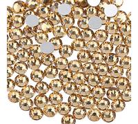 Beadsland 288 PCS Flat Back Crystal Rhinestones Round Gems for Nail Art and Craft Glue Fix,Lt Colorado Topaz (SS30(6.3-6.5mm))
