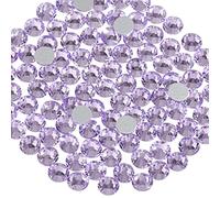 Beadsland Flat Back Crystal Rhinestones Round Gems for Nail Art and Craft Glue Fix,Violet,2.3-2.5mm,SS8/1440pcs