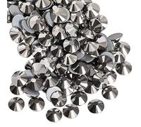 Beadsland Hotfix Rhinestones, 1440pcs Flatback Crystal Rhinestones for Crafts Clothes DIY Decoration, Hematite, SS16, 3.8-4.0mm