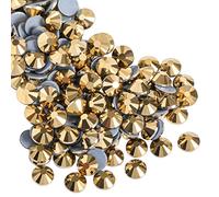 Beadsland Hotfix Rhinestones, 1440pcs Flatback Crystal Rhinestones for Crafts Clothes DIY Decorations, Aurum, SS20, 4.6-4.8mm