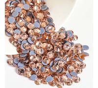 Beadsland Hotfix Rhinestones,1440pcs Flatback Crystal Rhinestones for Crafts Clothes DIY Decorations,Champagne,SS12,3.0-3.2mm