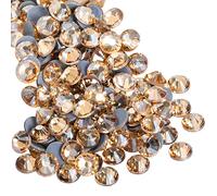 Beadsland Hotfix Rhinestones,1440pcs Flatback Crystal Rhinestones for Crafts Clothes DIY Decorations,Golden Shadow,SS16,3.8-4.0mm
