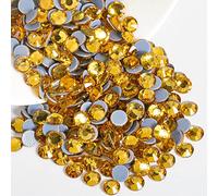 Beadsland Hotfix Rhinestones, 1440pcs Flatback Crystal Rhinestones for Crafts Clothes DIY Decorations, Topaz, SS20, 4.6-4.8mm