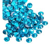 Beadsland Hotfix Rhinestones, 2880pcs Flatback Crystal Rhinestones for Crafts Clothes DIY Decoration, Indicolite, SS10, 2.7-2.9mm
