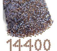Beadsland Hotfix Rhinestones Bulk,14400PCS Gold Hot Fix Rhinestones for Crafts Clothes DIY Decoration,Golden Shadow,SS16,3.8-4.0mm