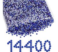 Beadsland Hotfix Rhinestones Bulk,14400pcs Royal Blue Hot Fix Rhinestones for Crafts Clothes DIY Decoration,Sapphire,SS10,2.7-2.9mm