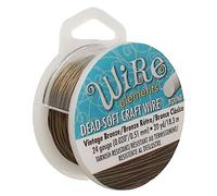 Beadsmith 0.5mm (24ga) Non-Tarnish Craft Wire - Vintage Bronze - 18m (20yd)
