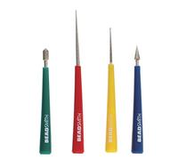 Beadsmith Bead Reamer Set 4Pcs, Acrylic, Multicoloured